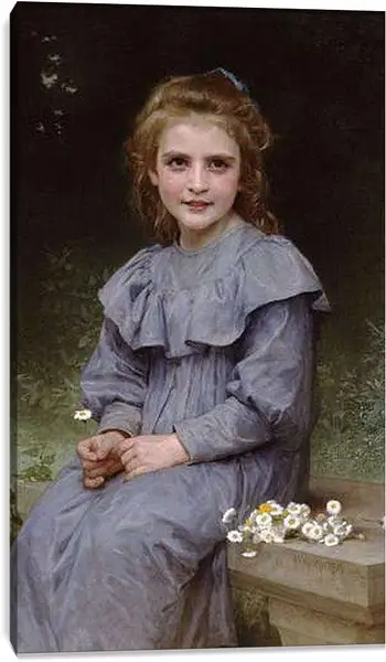 Постер на подрамнике - Paquerettes. Маргаритки. Адольф Вильям Бугро