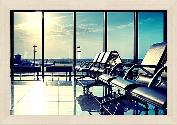 Картина в раме - Аэропорт в г. Санкт-Петербург