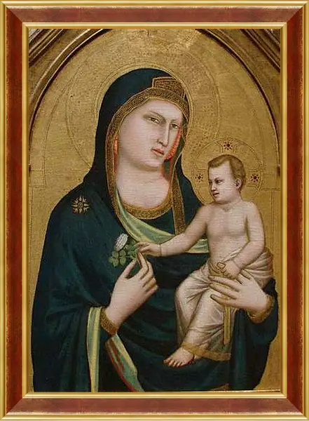 Картина в раме - Madonna and Childe - Мадонна и Младенец. Джотто ди Бондоне