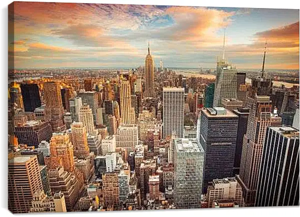 Постер на подрамнике - Утро мегаполиса