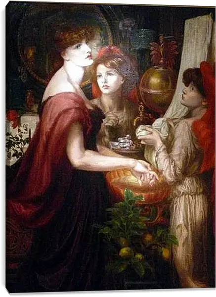 Постер на подрамнике - La Bella Mano. Данте Габриэль Россетти