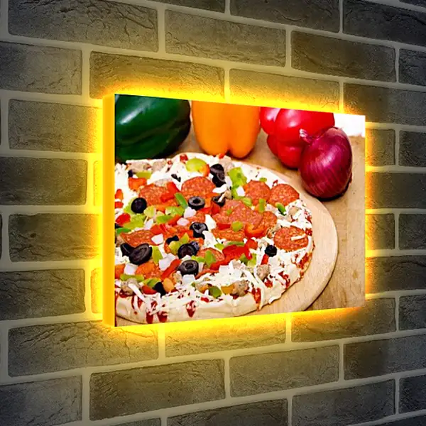 Лайтбокс световая панель - Овощная пицца. Итальянская Феерия.