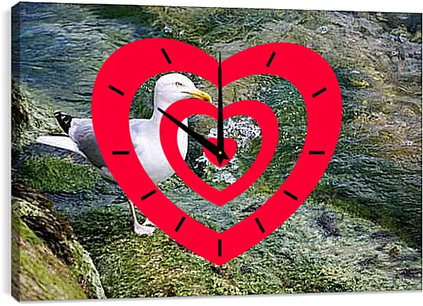 Часы картина - Чайка