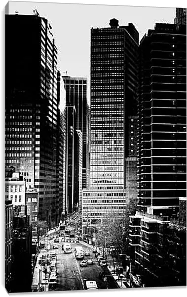 Постер на подрамнике - Улица в городе