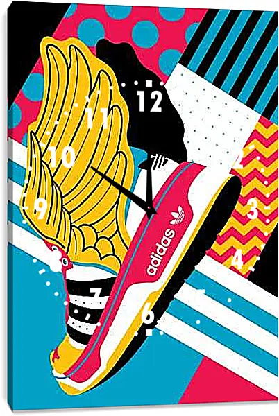 Часы картина - Крылатые сандалии Адидас
