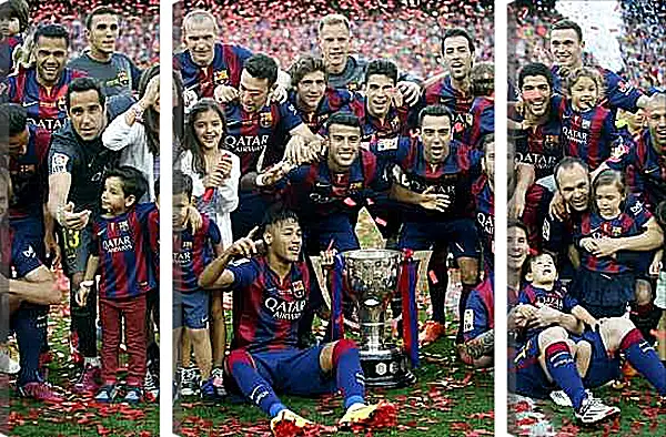 Модульная картина - Победа в Чемпионате Испании. ФК Барселона. FC Barcelona