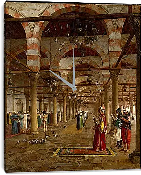Часы картина - Prayer in the Mosque - Молитва в мечети. Жан-Леон Жером