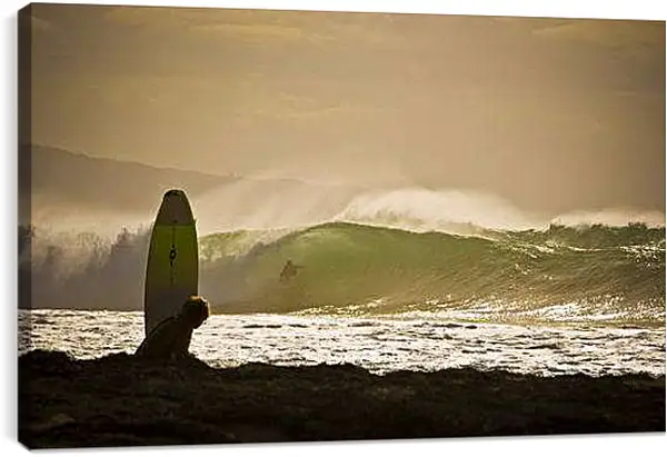 Постер на подрамнике - Сидя на берегу