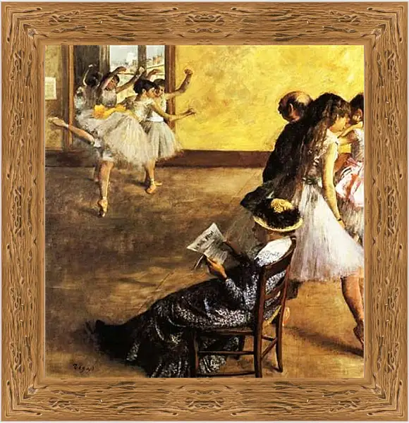 Картина в раме - Classe de Ballet, salle de danse. Эдгар Дега