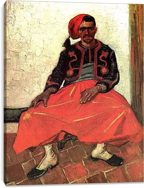 Постер на подрамнике - The Seated Zouave. Винсент Ван Гог