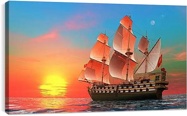 Постер на подрамнике - Корабль