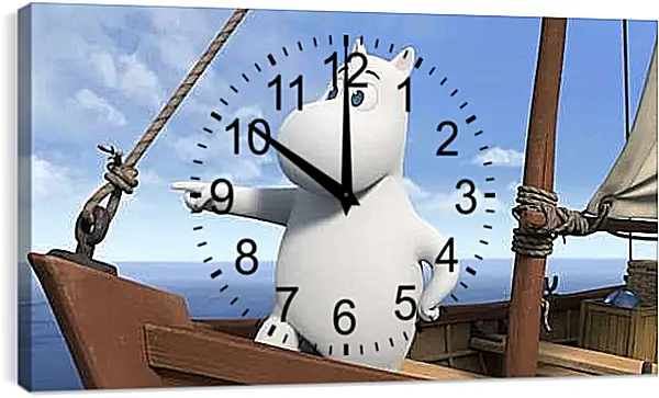 Часы картина - Муми Тролль