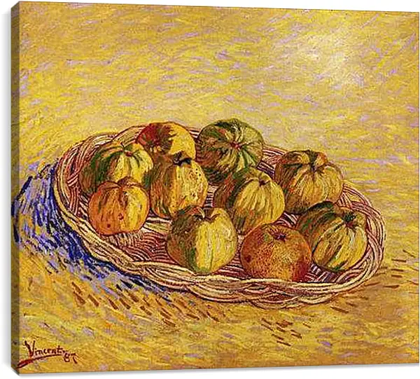 Постер на подрамнике - Still Life with Basket of Apples. Винсент Ван Гог