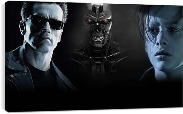 Постер на подрамнике - А. Шварценеггер и Эдвард Уолтер. Терминатор 2