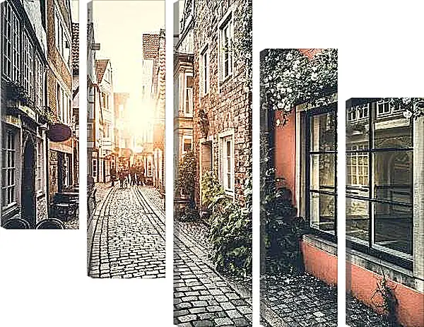 Модульная картина - Европейская улица