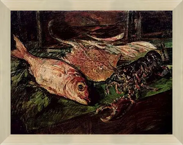 Картина в раме - Натюрморт с омаром. Коровин Константин