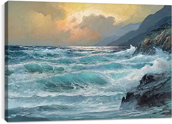 Постер на подрамнике - Вечерний шторм