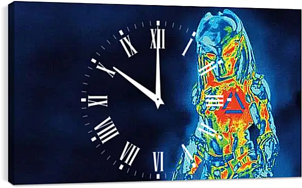 Часы картина - Глазами Хищника