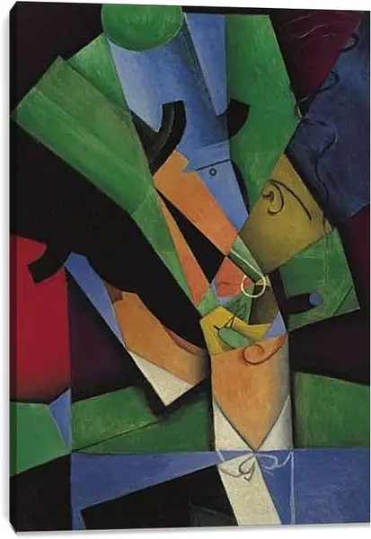 Постер на подрамнике - El fumador (Frank Haviland) Хуан Грис