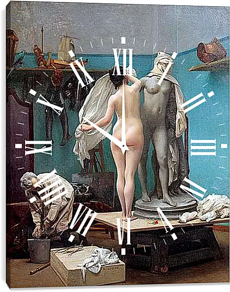 Часы картина - Завершение сеанса. Жан-Леон Жером