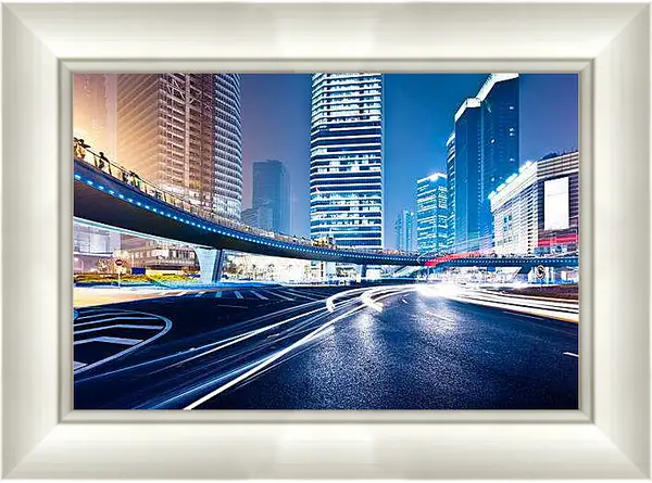 Картина в раме - Ночь в городе