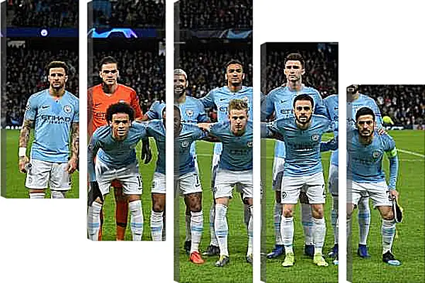 Модульная картина - Фото перед матчем. Манчестер Сити. Manchester City
