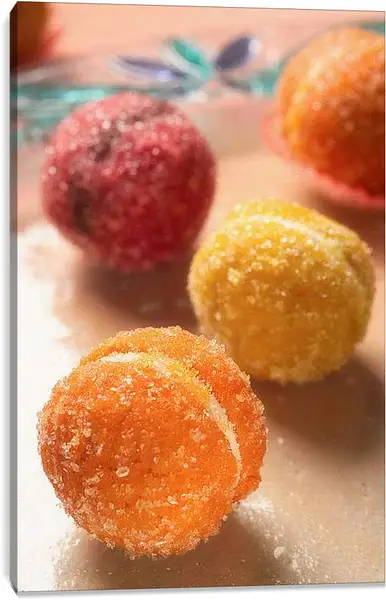 Постер на подрамнике - Печенье персики. Сладкое Искушение.