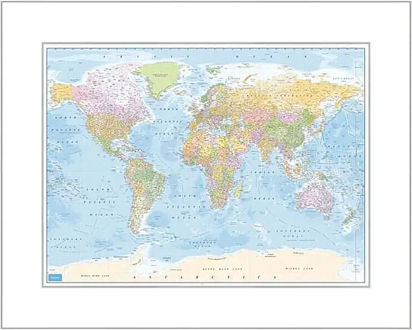 Картина в раме - Карта мира