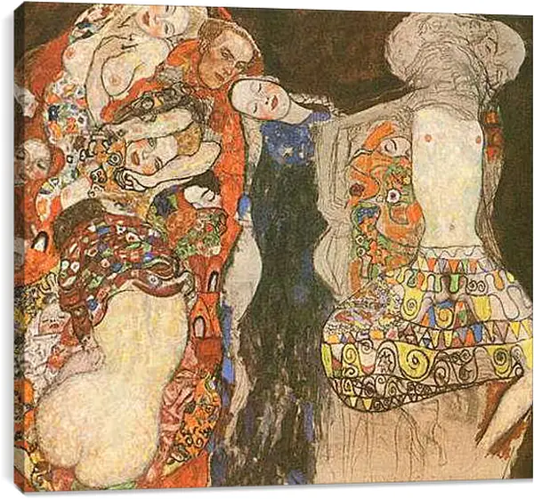 Постер на подрамнике - Die Braut. Густав Климт
