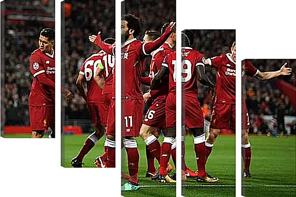 Модульная картина - Празднование гола. Ливерпуль. Liverpool