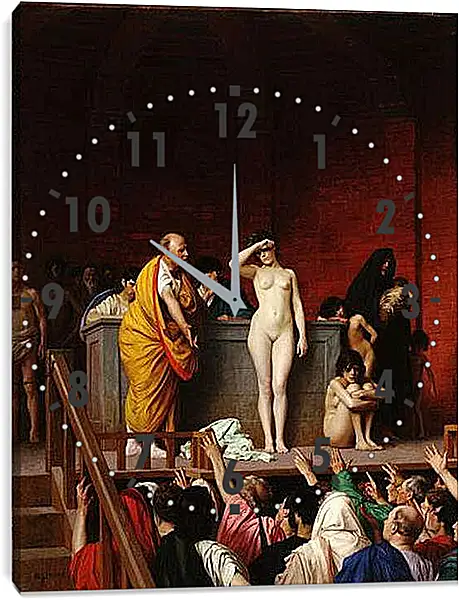 Часы картина - Рынок рабов в Риме. Жан-Леон Жером