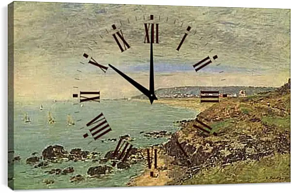 Часы картина - Atlantikkuste bei Benerville. Эжен Буден
