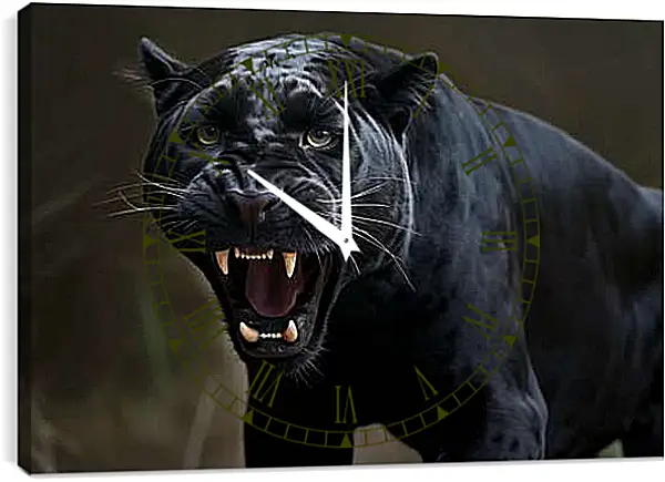 Часы картина - Пантера