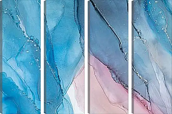 Модульная картина - Abstract pink & blue4. Mari Dein