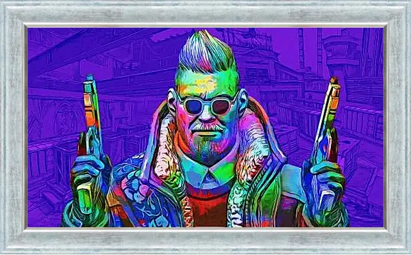 Картина в раме - CS GO Purple