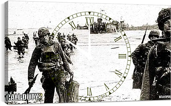 Часы картина - Call Of Duty 2