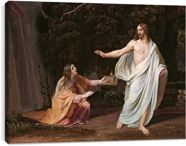 Постер на подрамнике - Явление Христа Марии Магдалине после Воскресения. Иванов Александр