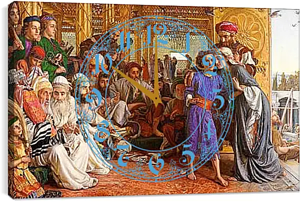 Часы картина - Нахождение Спасителя во Храме. Уильям Холман Хант