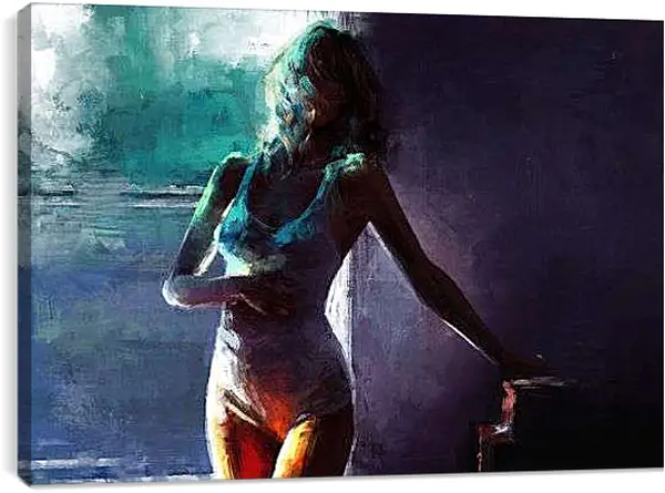 Постер на подрамнике - В оконном свете