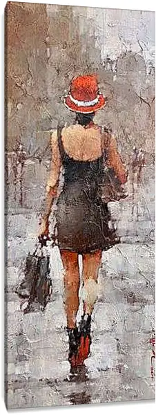 Постер на подрамнике - Девушка на пути к дому