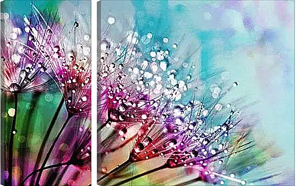 Модульная картина - Пушинки и роса