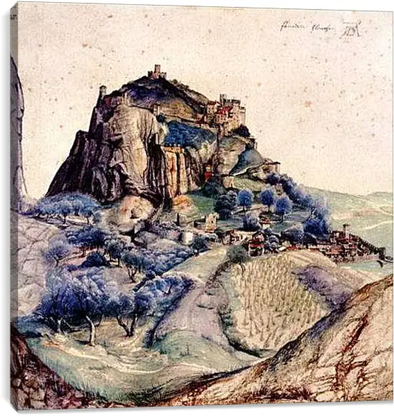 Постер на подрамнике - View of Arco. Вид на долину Арно. Замок Арко. Альбрехт Дюрер