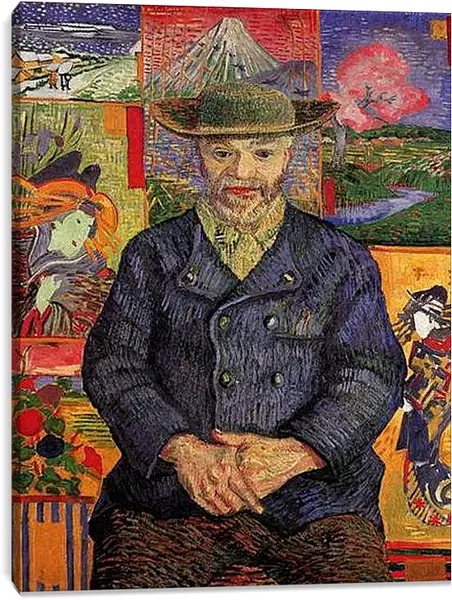 Постер на подрамнике - Portrait of Pere Tanguy. Винсент Ван Гог