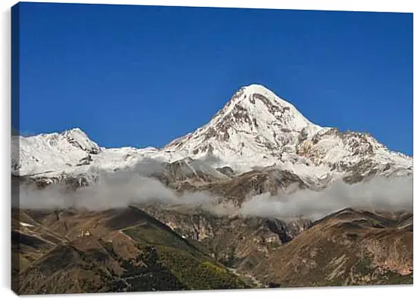 Постер на подрамнике - Гора Казбек 1. Грузия