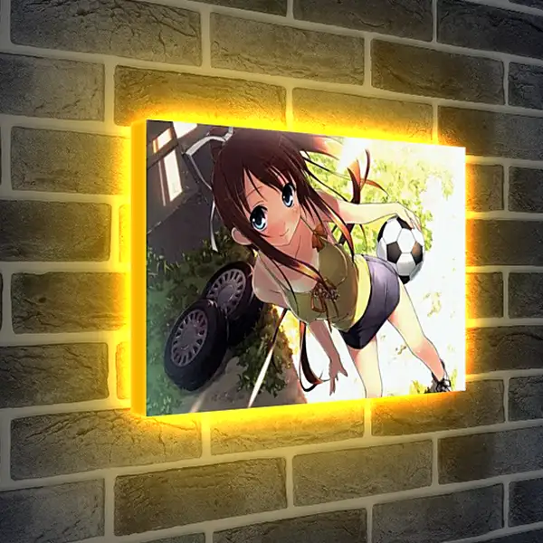 Лайтбокс световая панель - Футболистка