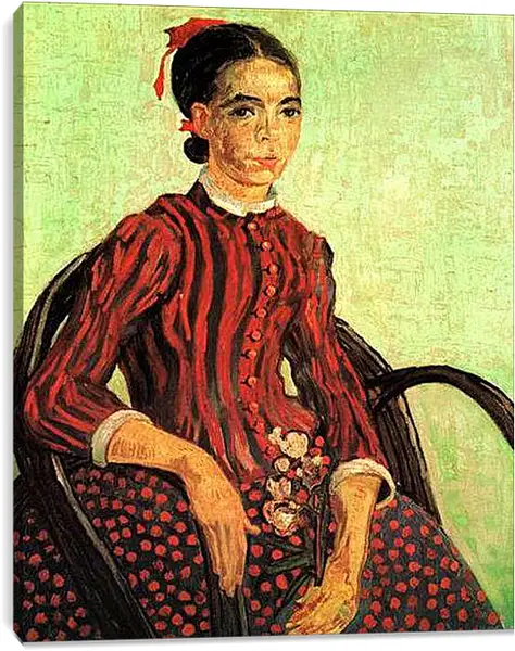 Постер на подрамнике - La Mousme, Sitting. Винсент Ван Гог