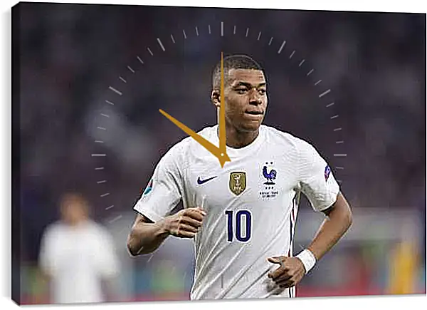 Часы картина - Килиан Мбаппе. Kylian Mbappé