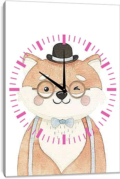 Часы картина - Лис