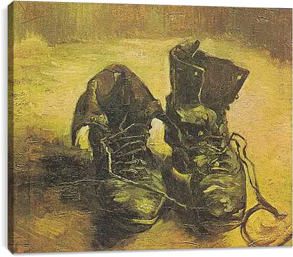 Постер на подрамнике - Een paar schoenen - Башмаки. Винсент Ван Гог