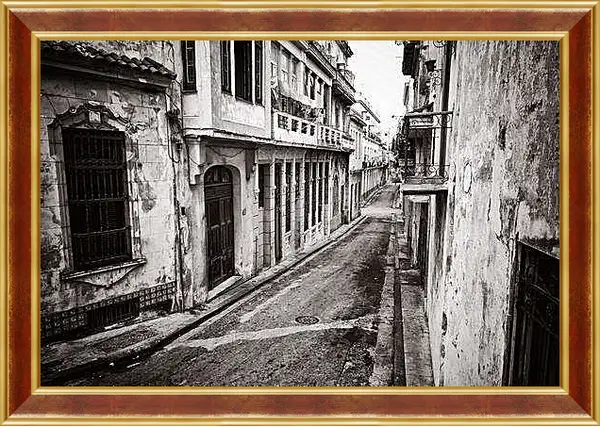 Картина в раме - Улица Гаваны